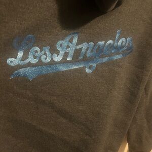 Dodgers glitter hoodie
